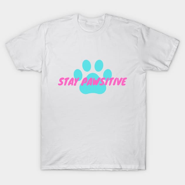 Stay Pawsitive Furry Furries Cute T-Shirt by Mellowdellow